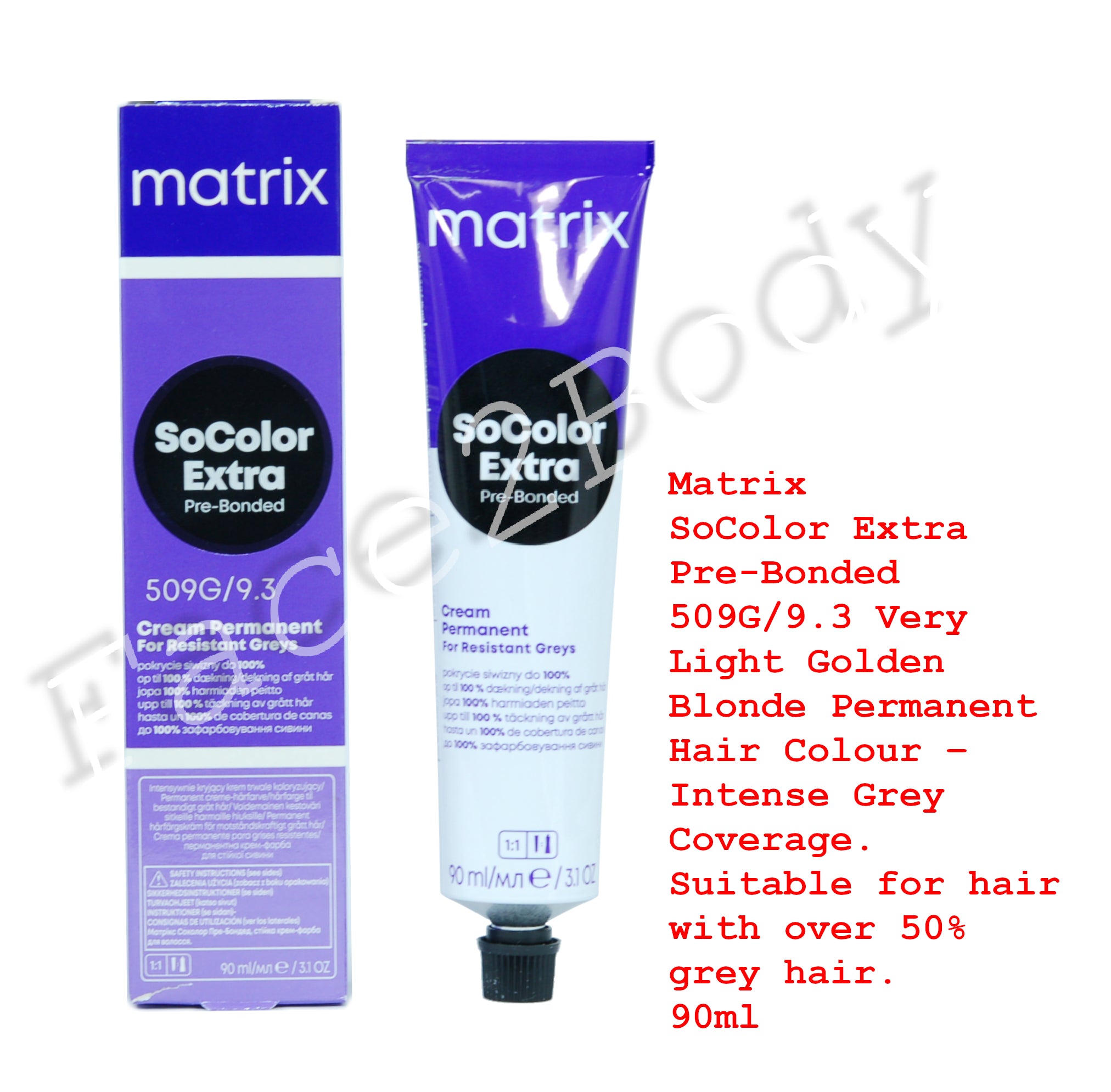 Matrix SoColor Extra Pre-Bonded 509G/9.3 Very Light Golden Blonde Int. Grey Cove