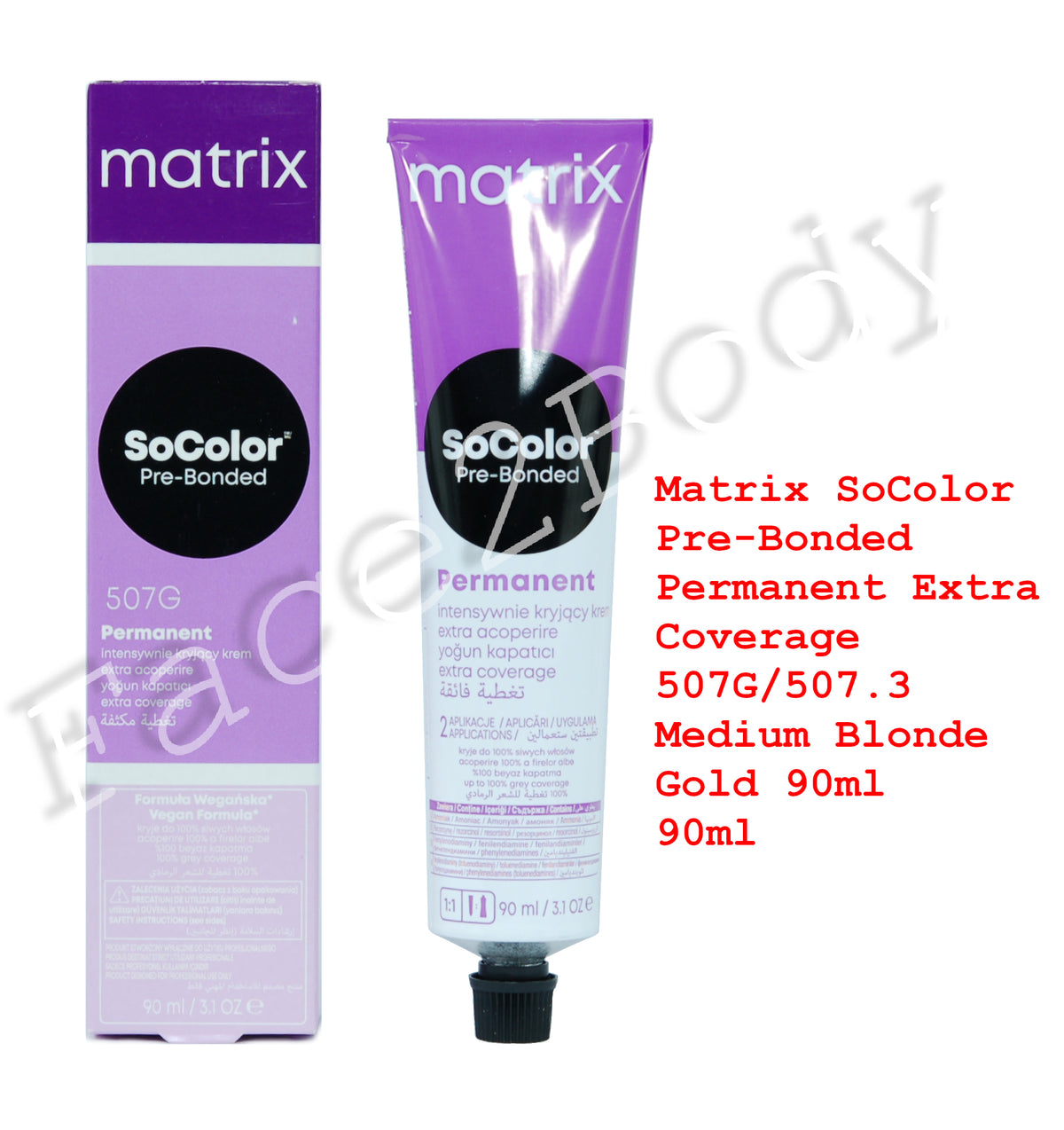 Matrix SoColor Pre-Bonded Permanent Extra Coverage 507G/507.3 Medium BlondeGold