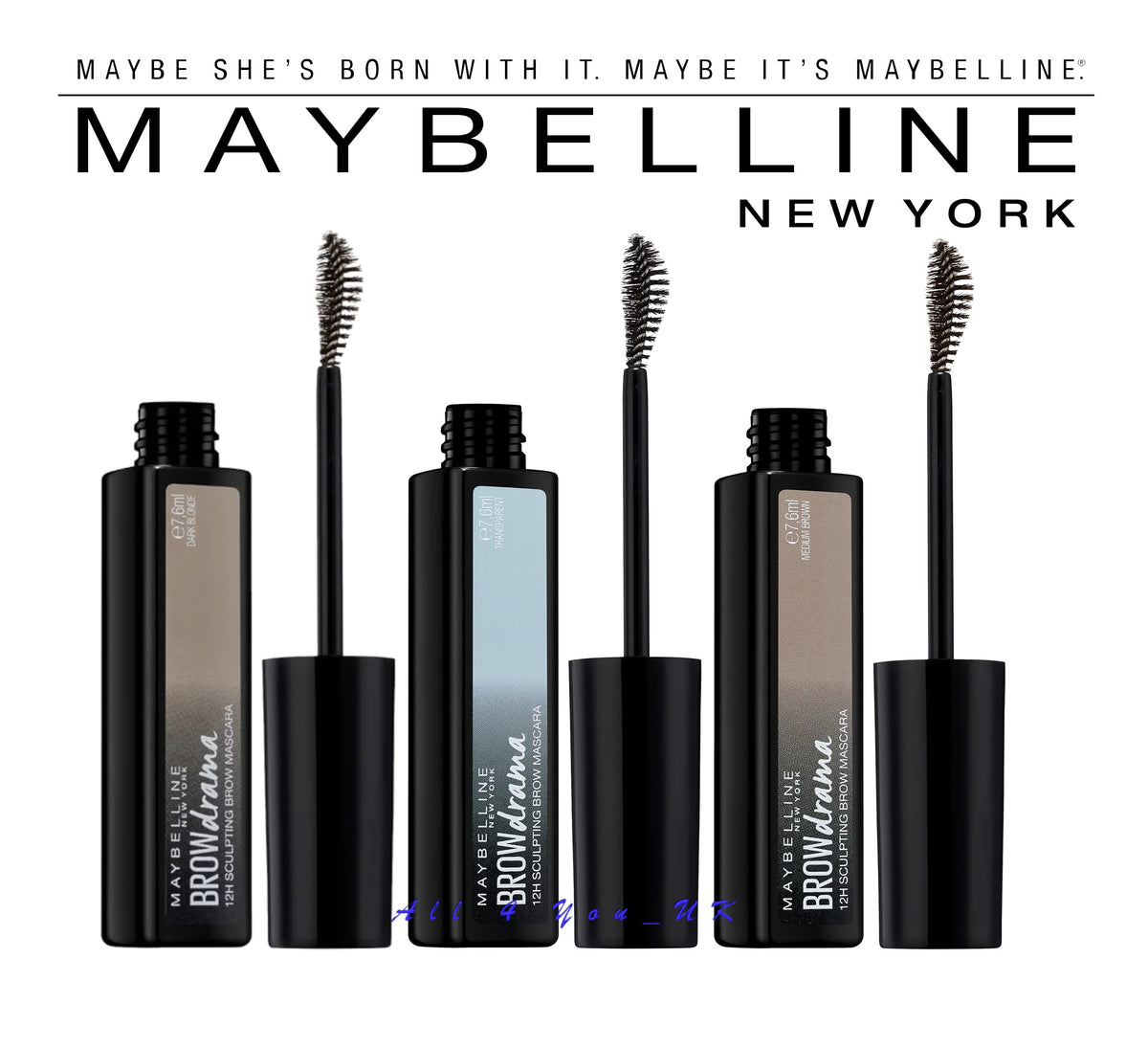MAYBELLINE XPRESS BROW Sculpting Brow Mascara 7.6ml - Transparent -new