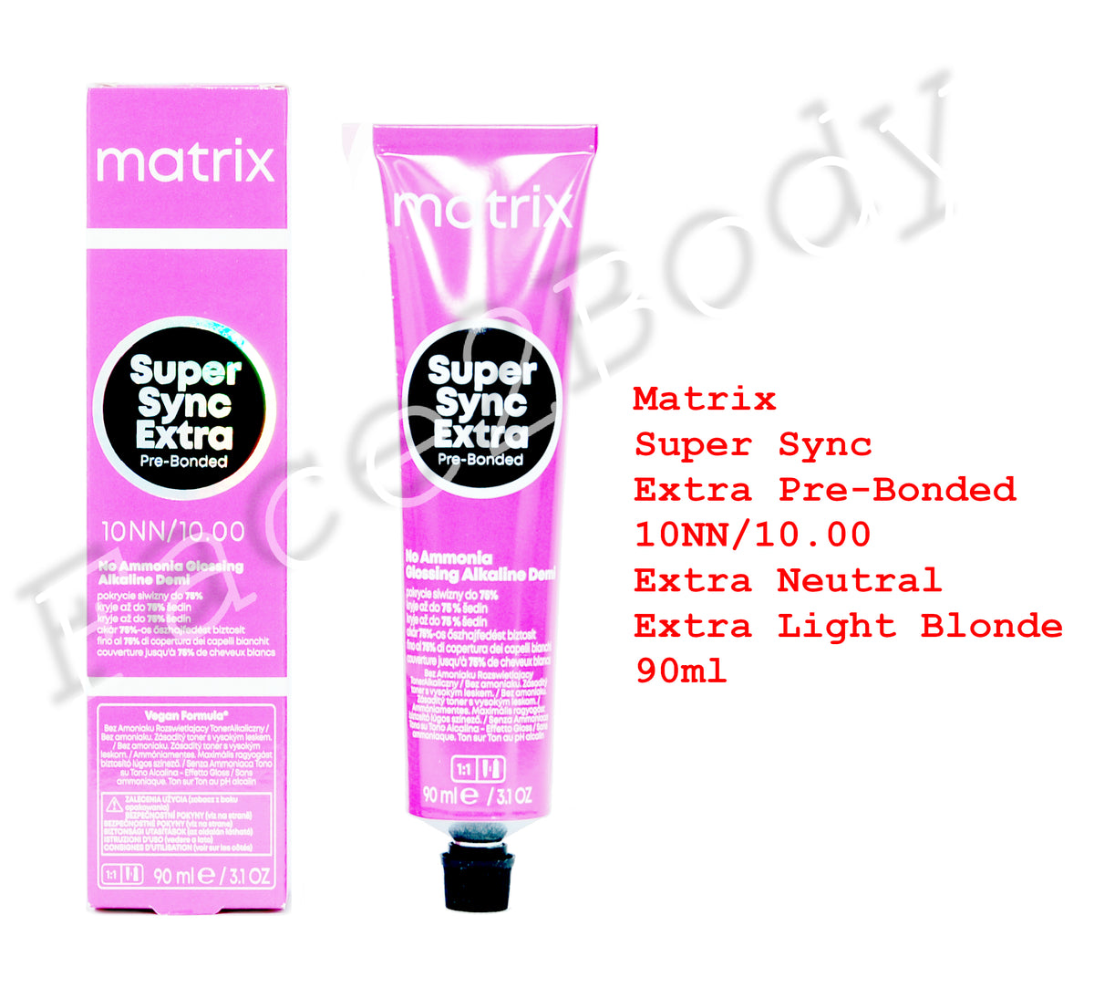 Matrix Super Sync Extra Pre-Bonded Alkaline Demi Hair Colour 10NN Extra Neutral Extra Light Blonde 90ml