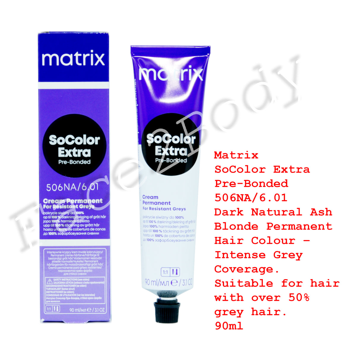 Matrix SoColor Extra Pre-Bonded 506NA/6.01 Dark Nat. Ash Blonde Intense Grey Cov