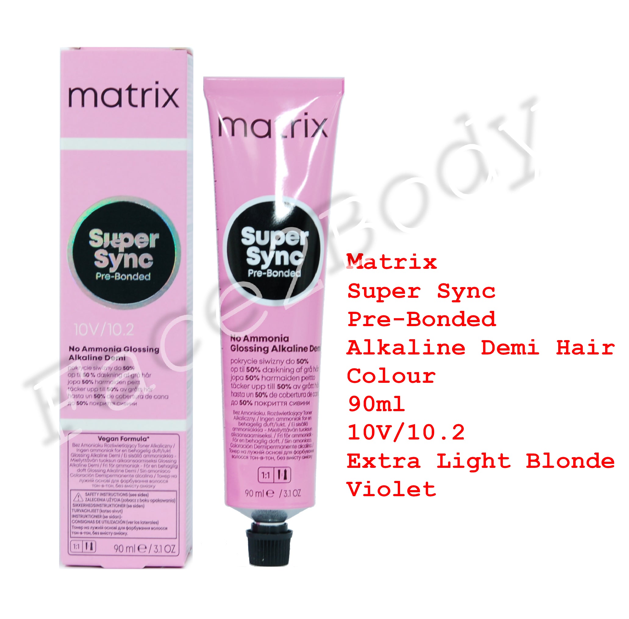 Matrix Super Sync Pre-Bonded Demi Hair Colour 10V/10.2 Extra Light Blonde Violet 90ml