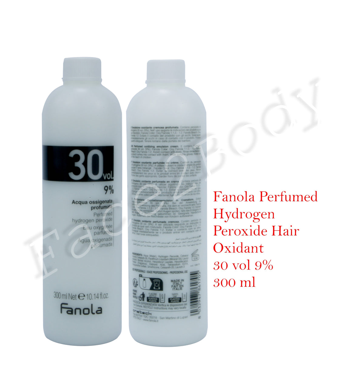 Fanola Perfumed Hydrogen Peroxide Hair Creamy Oxidants 30 VOL 300ml
