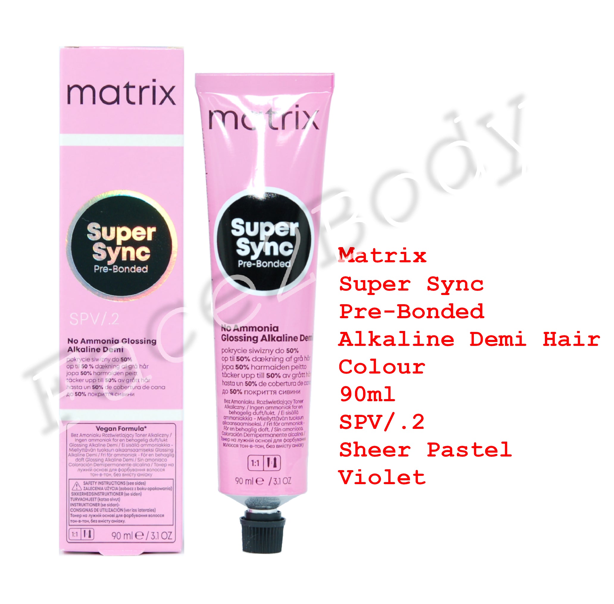 Matrix Super Sync Pre-Bonded Demi Hair Colour SPV/.2 Sheer Pastel Violet 90ml