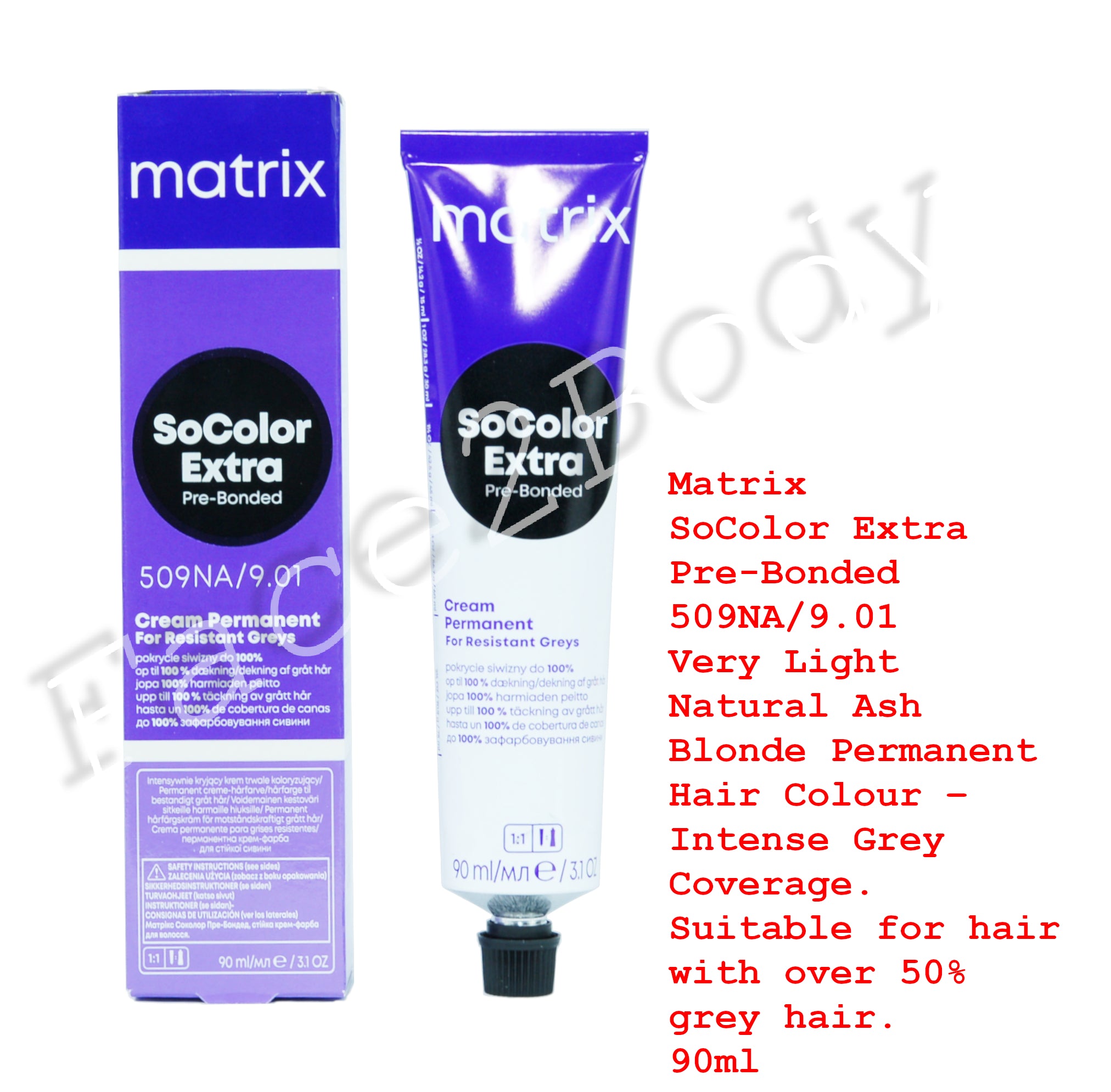 Matrix SoColor Extra Pre-Bonded 509NA/9.01 Very Light Nat. Ash Intense Grey Cove