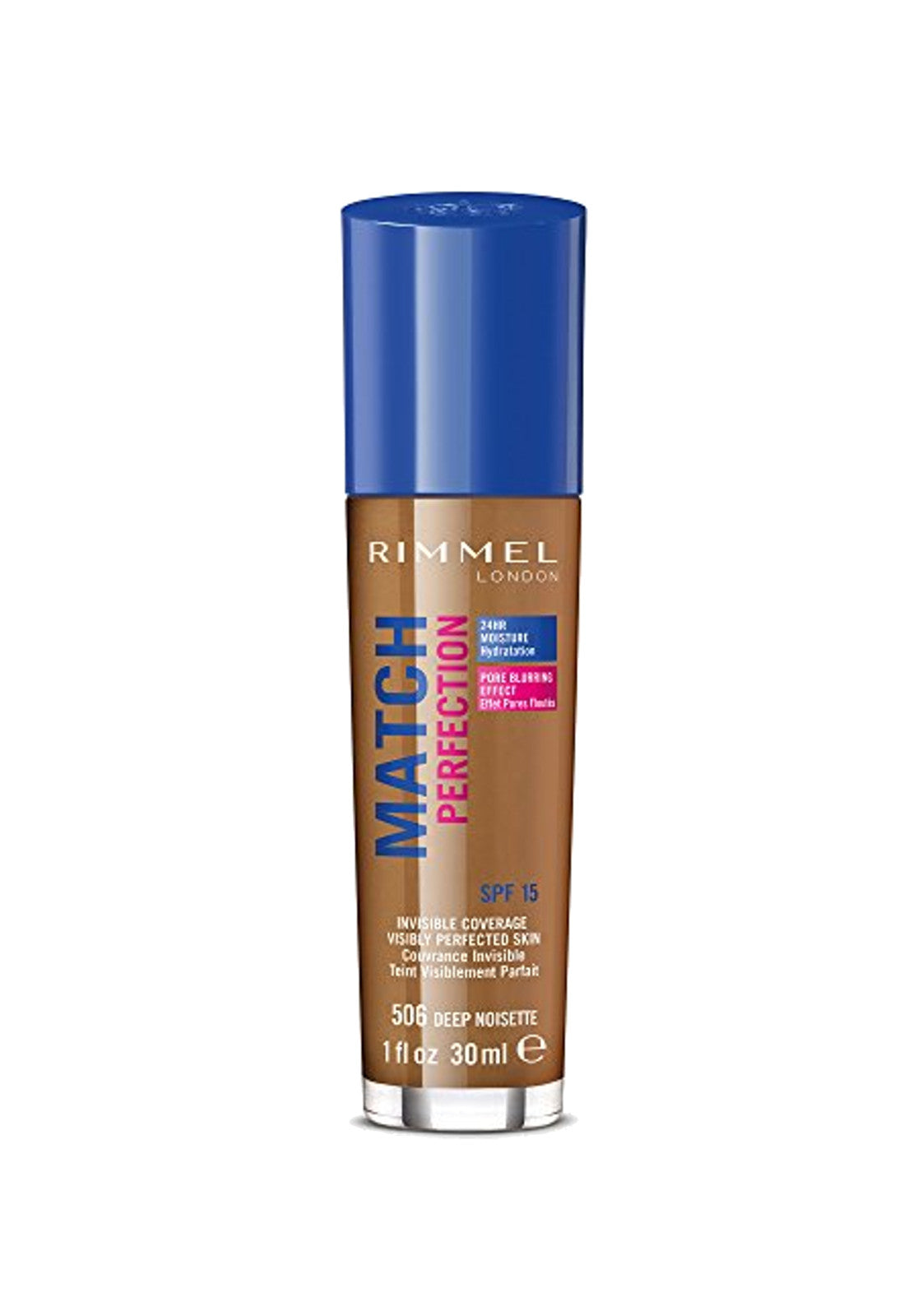 Rimmel Match Perfection Foundation 30ml - SPF 20/ SPF 15 - 506 Deep Noisette