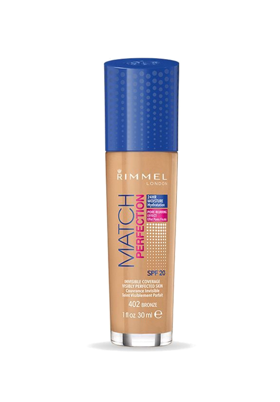 Rimmel Match Perfection Foundation 30ml - SPF 20/ SPF 15 - 402 Bronze