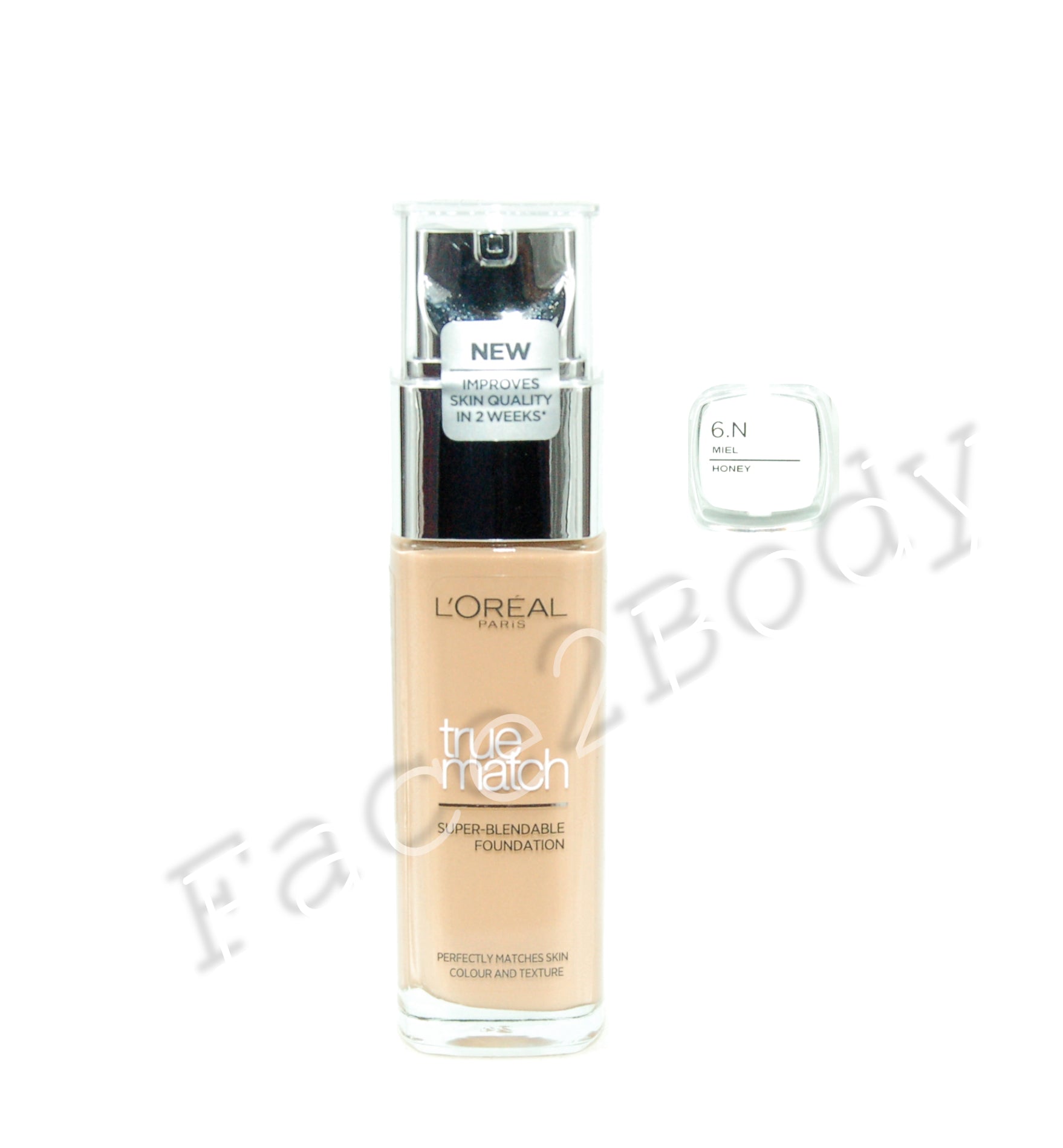 LOreal Paris True Match Liquid Foundation with SPF and Hyaluronic Acid 6.N 30ml