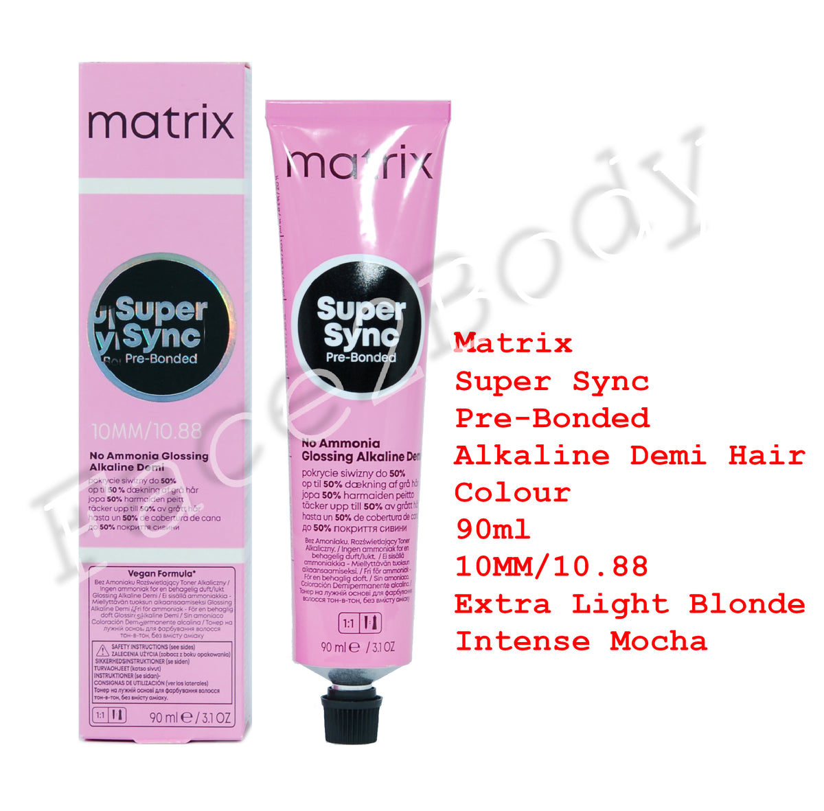 Matrix Super Sync Pre-Bonded Demi Hair Colour 10MM / 10.88 Extra Light Blonde Intense Mocha 90ml
