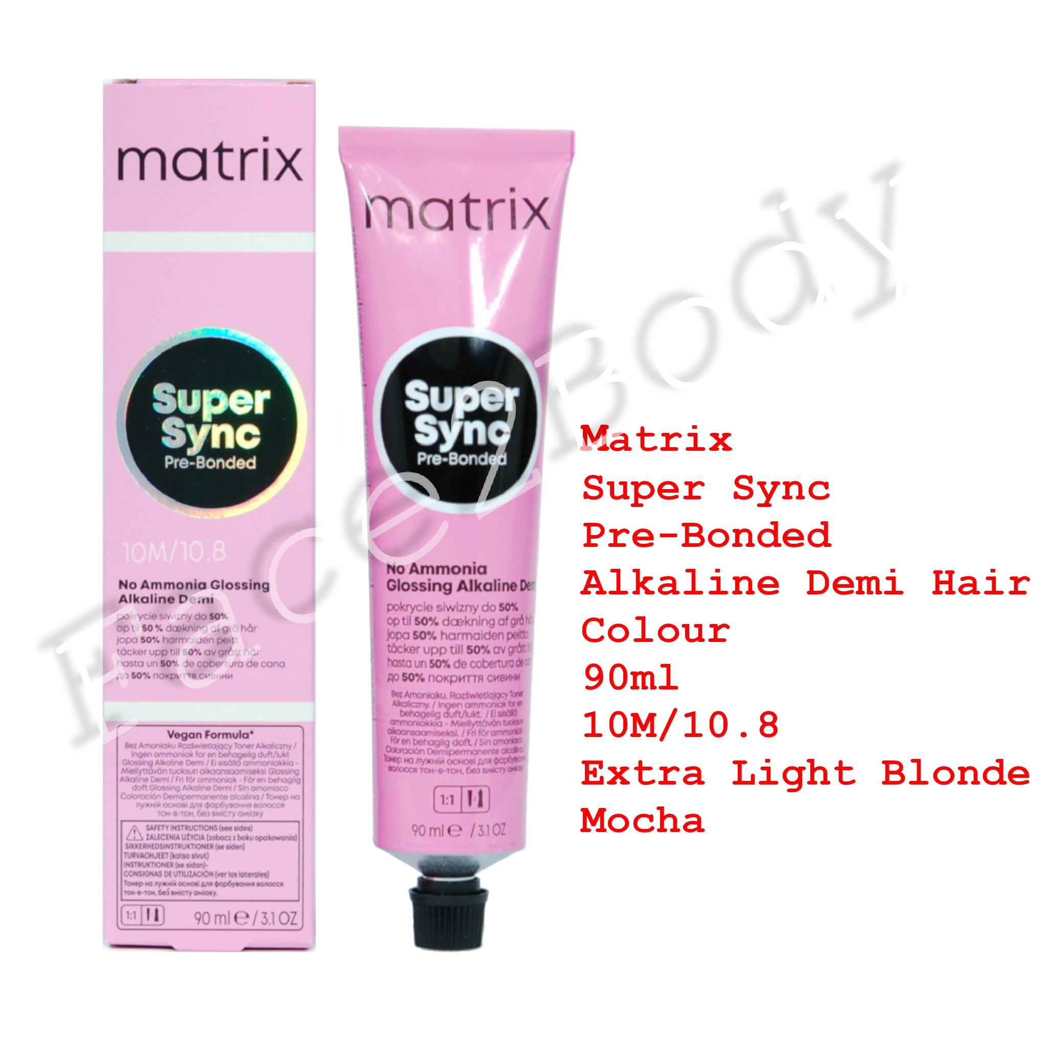 Matrix Super Sync Pre-Bonded Demi Hair Colour 10M/10.8 Extra Light Blonde Mocha 90ml