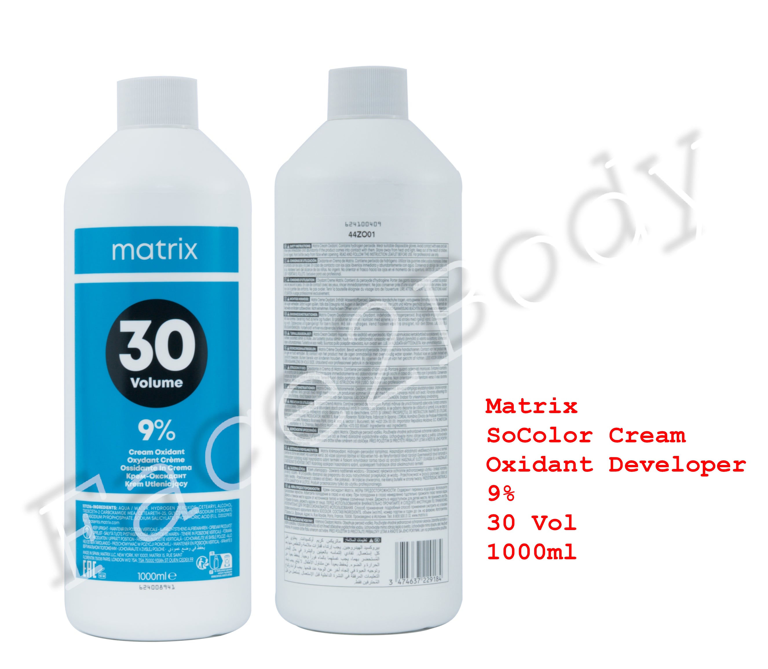 Matrix SoColor Cream Oxidant Developer 9% 30 Vol. Hair Colour Peroxide 1000ml