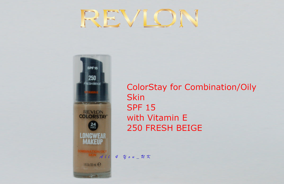Revlon ColorStay Foundation for Combination/Oily Skin, SPF 15 Vitamin E - 250 Fresh Beige