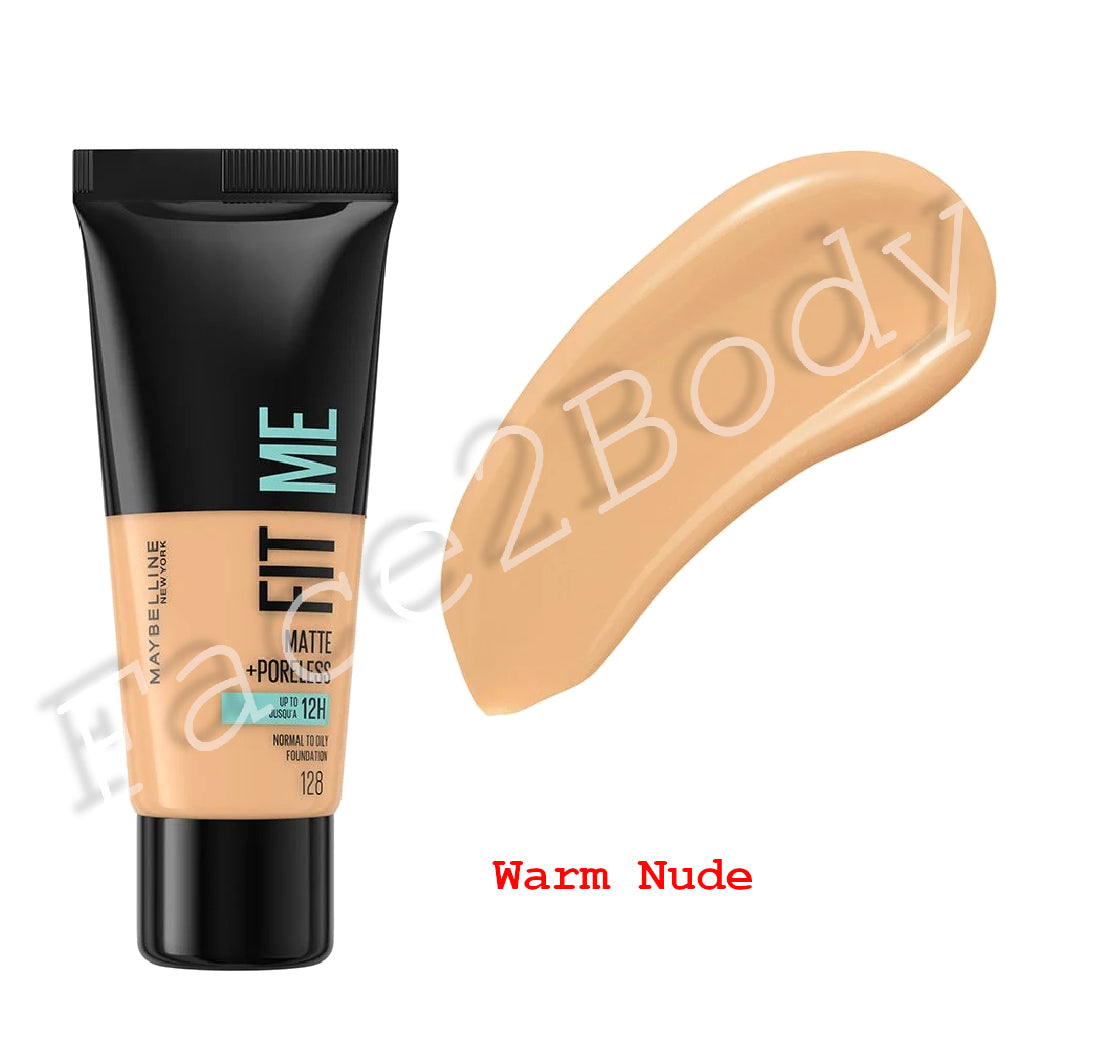 Maybelline Foundation Fit Me Matte & Poreless 30 ml- 128 Warm Nude