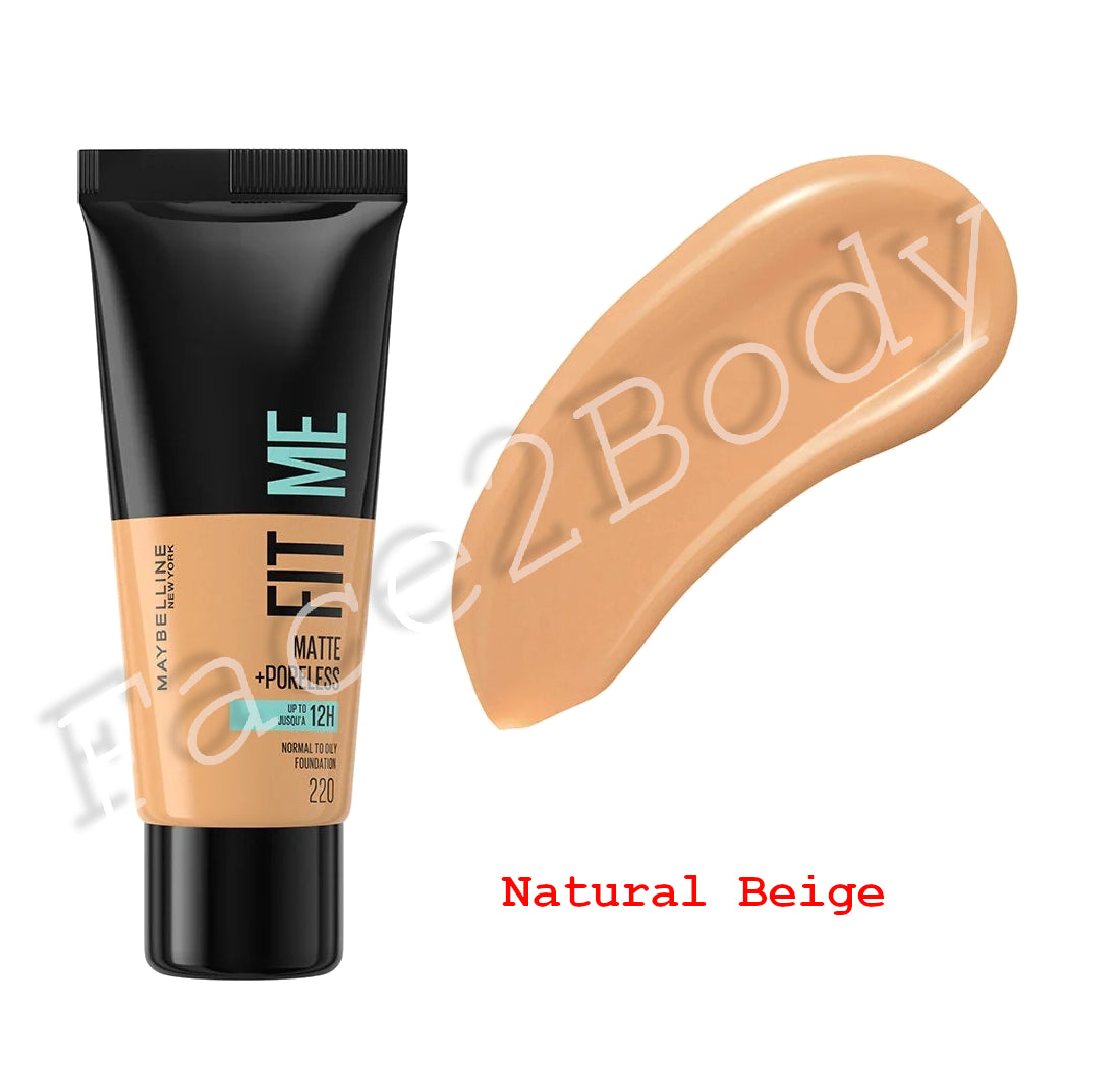 Maybelline Foundation Fit Me Matte & Poreless 30 ml- 220 Natural Beige