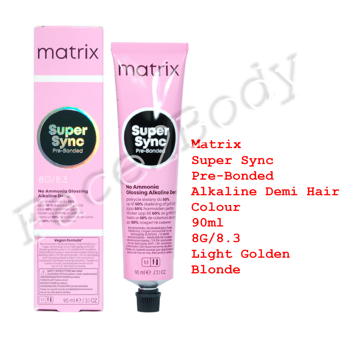Matrix Super Sync Pre-Bonded Demi Hair Colour 8G/8.3 Light Golden Blonde 90ml