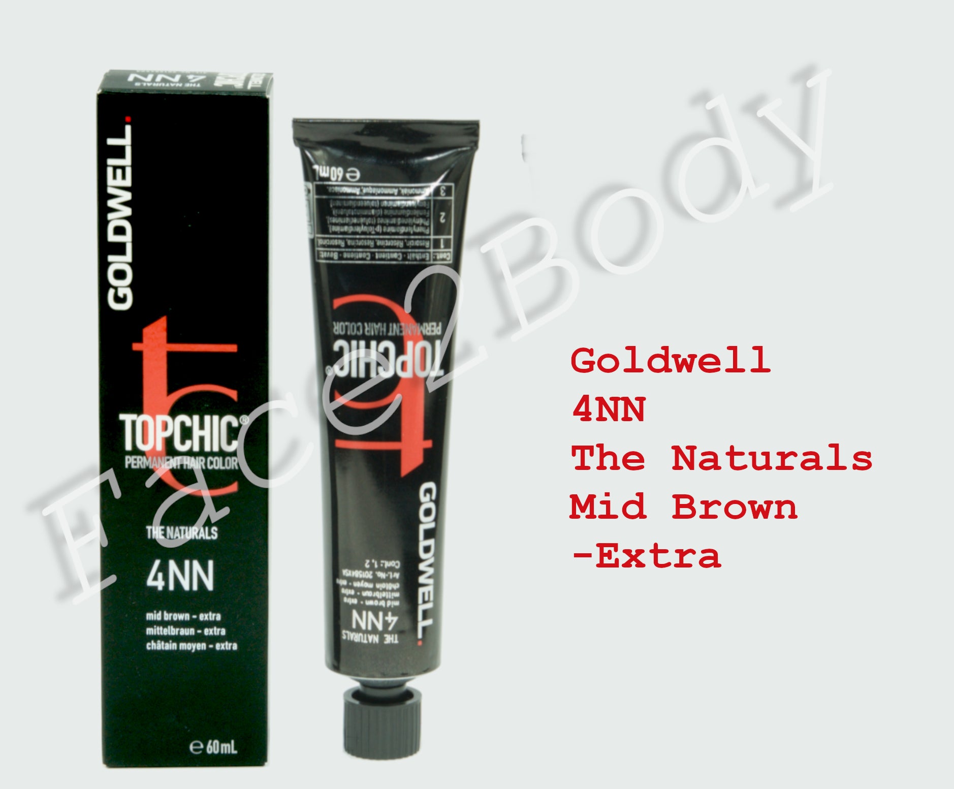 Goldwell Topchic Permanent Hair Color - The naturals - 4NN Mid Brown -Extra 60ml