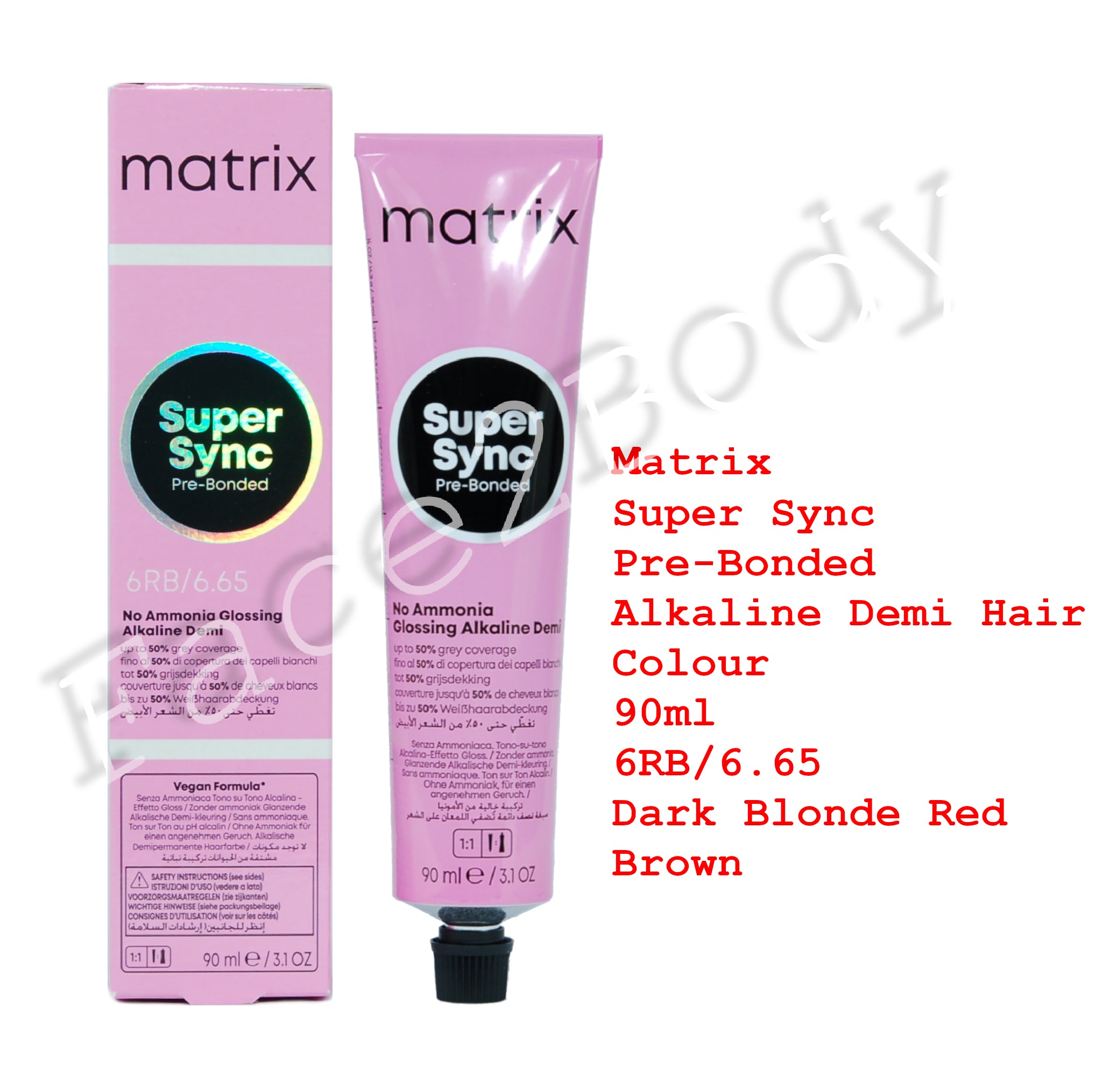 Matrix Super Sync Pre-Bonded Demi Hair Colour 6RB/6.65 Dark Blonde Red Brown  90ml