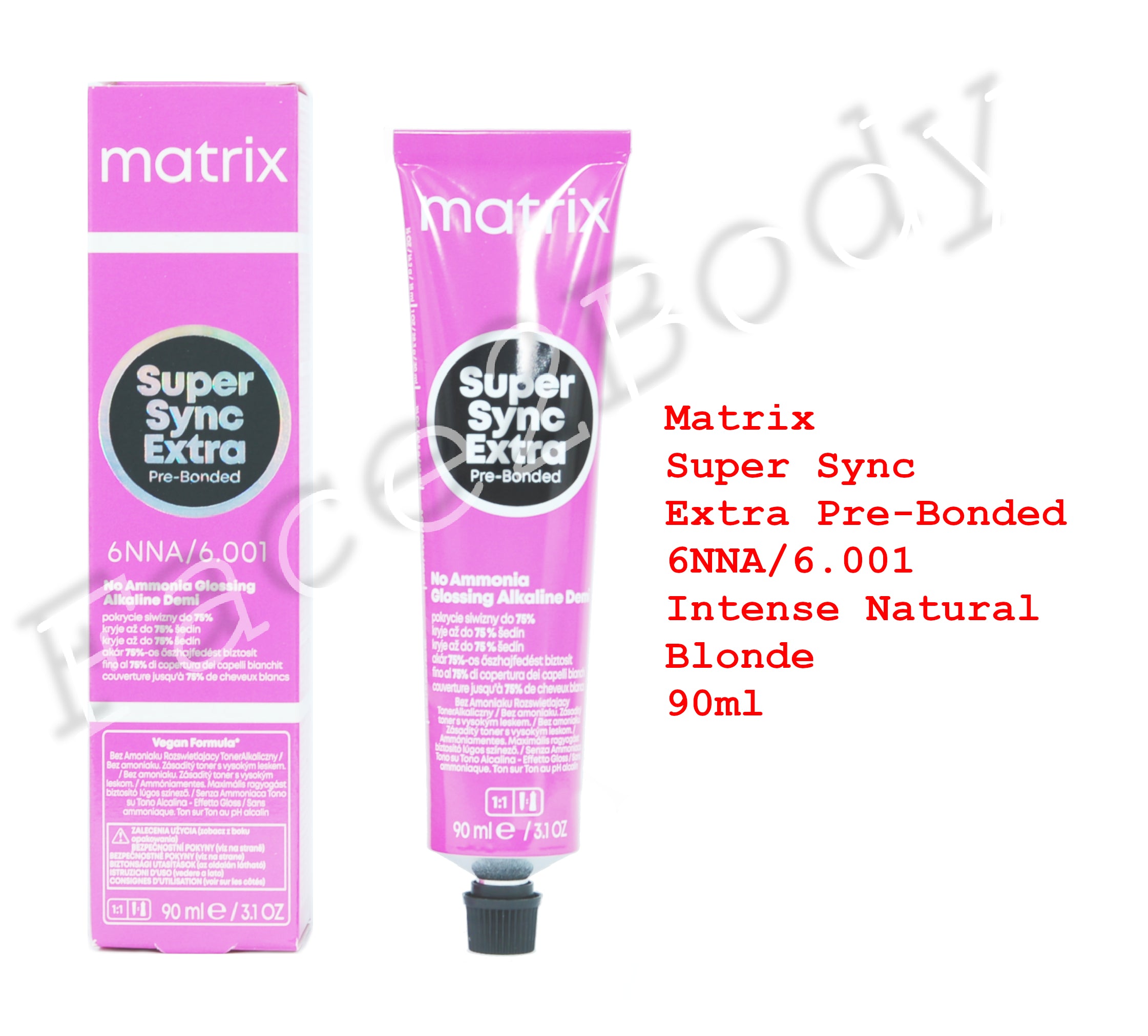 Matrix Super Sync Extra Pre-Bonded Alkaline Demi Hair Colour 6NNA Intense Natural Blonde 90ml