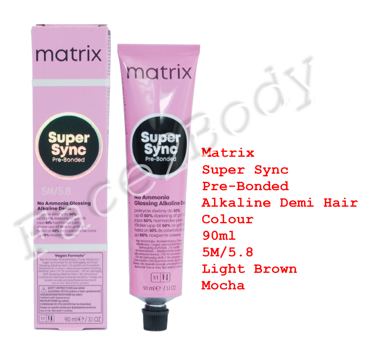 Matrix Super Sync Pre-Bonded Demi Hair Colour 5M/5.8 Light Brown Mocha 90ml