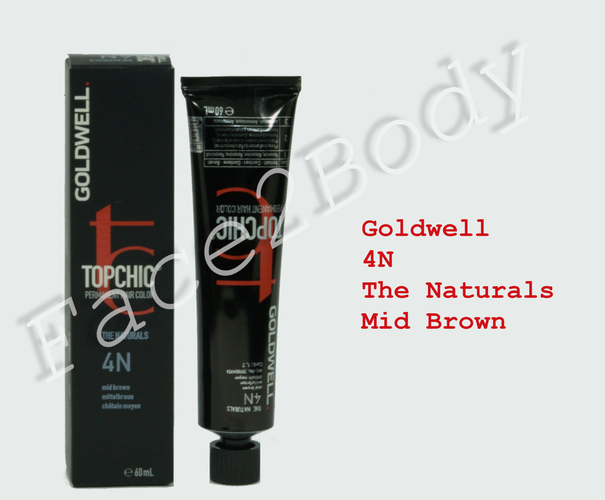Goldwell Topchic Permanent Hair Color - The naturals - 4N Mid Brown 60ml