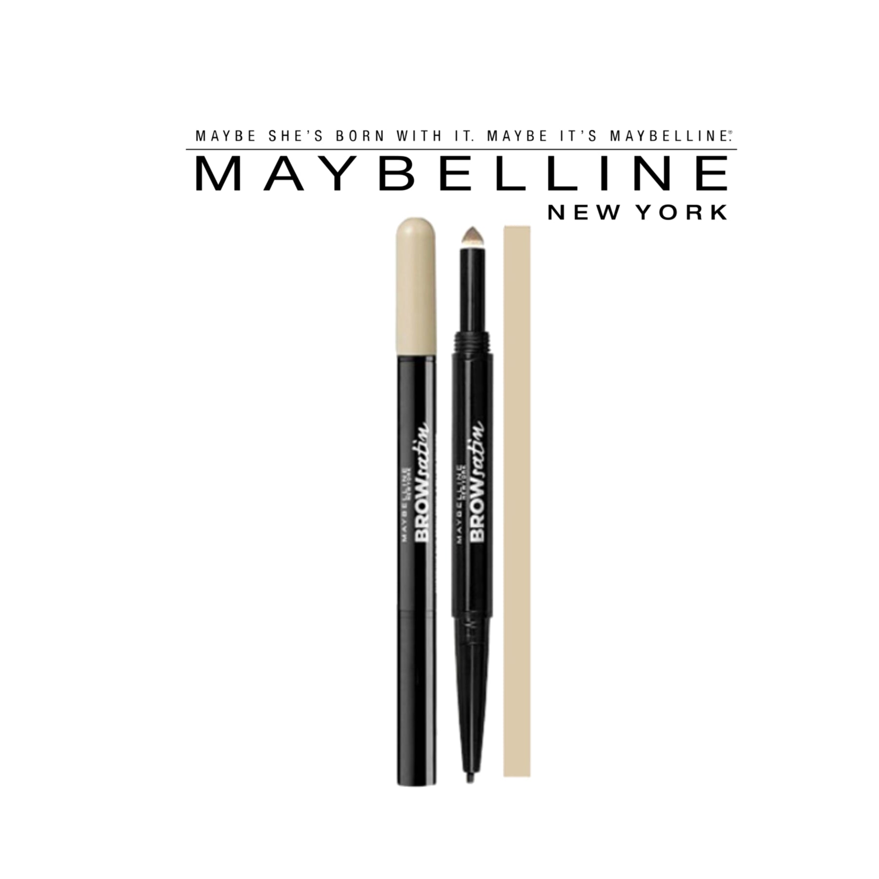 Maybelline Brow Satin Eye Brow Eyebrow Duo Pencil & Filling Powder –  Face2Body