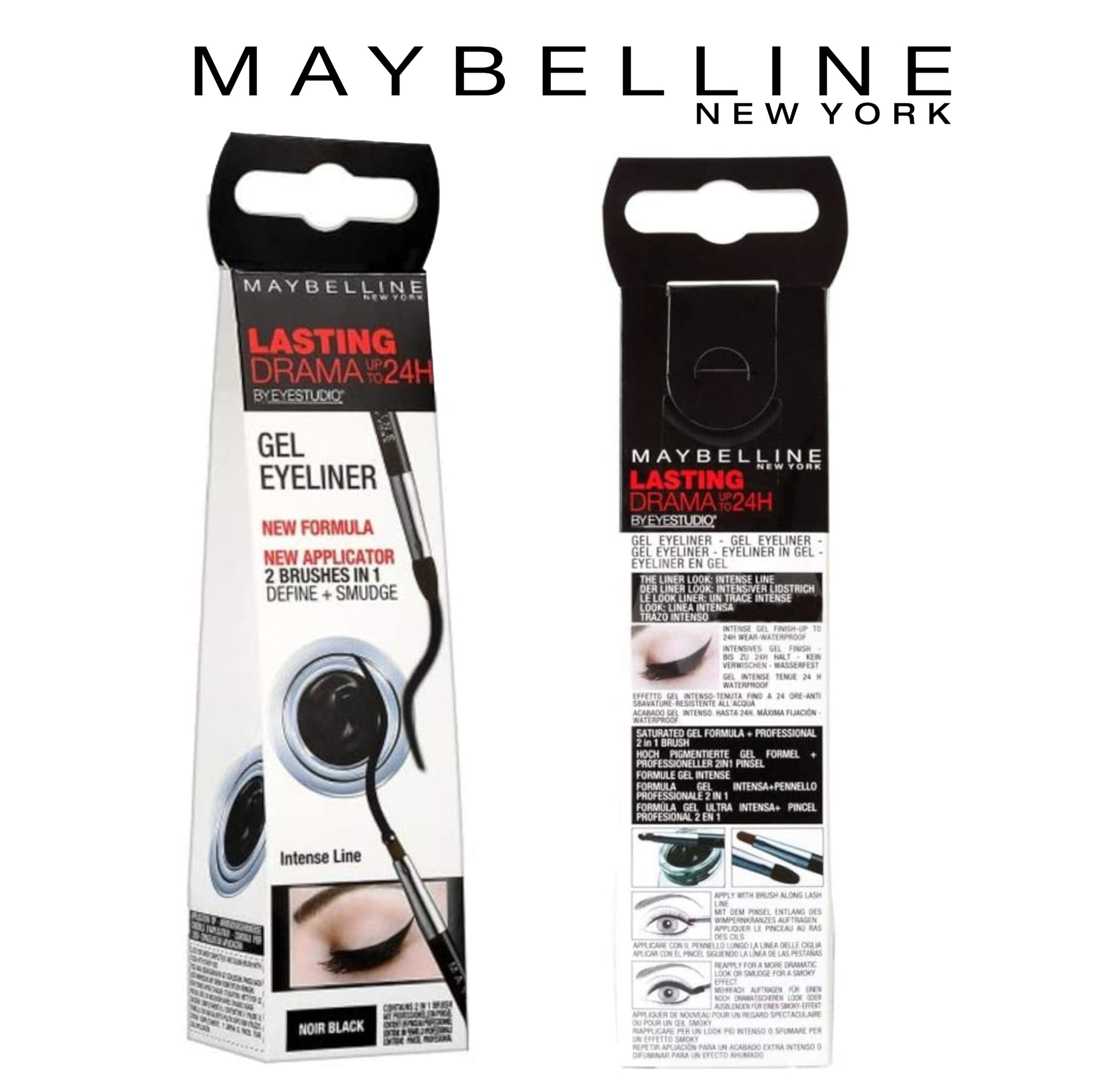 Maybelline Eye Studio Lasting Drama Gel Eyeliner 24H- Noir Black – Face2Body